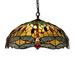 Chloe Lighting Tiffany-Style Dragonfly Design 3-light Blackish Bronze Hanging Pendant