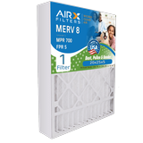 20x25x5 Air Filter MERV 8 Comparable to MPR 700 & FPR 5 Compatible with Skuttle 000-0448-002 Premium USA Made 20x25x5 Furnace Filter - 1 Single Filter by AIRX FILTERS WICKED CLEAN AIR.