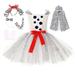 Votuleazi Girls Dog Costume Dress with Tulle Gloves Headgear and Cloak