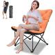 Slsy Portable Folding Camping Chair Oversize XL Comfy Folding Butterfly Chair Saucer Chair Folding Lounge Chair Folding Chair with Carry Bag for Indoor Outdoor