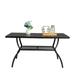 OverPatio Iron Bistro Table 59 in Dining Table Rectangular Oversized Iron Table for Buffet