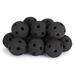 Blue Ridge Brand Ceramic Fire Balls - Hollow Lava Rock for Fire Pits - Propane & Gas Fire Pits and Fireplace - Ceramic Spheres for Outdoor and Indoor Use (3 Hollow Black) - 15 pack