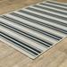 Style Haven Talcot Multi-Striped Grey/ Teal Indoor-Outdoor Area Rug 3 3 X 5 3 x 5 Outdoor Indoor Entryway Patio