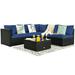 Patiojoy 6PCS Patio Rattan Furniture Set Cushioned Sofa Coffee Table Garden HW67937