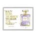 Stupell Industries Beauty Begins Designer Quote Purple Glam Perfume Bottle Framed Wall Art 30 x 24 Design by Amanda Greenwood