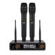 Microphones Yabuy Professional 16 Channels UHF Wireless Handheld Microphone System 2 Microphones 1 Receiver 6.35mm Audio Cable LCD Display Cardioid Microphone and Receiver 16 Channels for Karaoke Fami