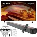 Sony X77L 65 Inch 4K HDR LED Smart TV with Google TV (2023) Bundle with Deco Gear 60W 2.0 CH Soundbar with Built-in Dual Subwoofers + 37 -100 TV Wall Mount Bracket + 6-Outlet Surge Adapter