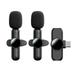 NUZYZ 1 Set Wireless Lavalier Microphone Clear Stereo Sound Noise Cancelling Lapel Microphone for Vlogs Video Recording 3pcs C