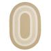 Colonial Mills 2 x 4 Tortilla Brown and White Reversible Oval Handcrafted Accent Area Rug