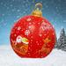 KIHOUT Deals 24 Inch Giant Inflatable Christmas Ball Christmas Decorations Giant Inflatable Ornaments Outdoor Christmas PVC Inflatable Decorated Ball Inflatable Outdoor Holiday Yard Decorations