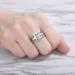 men ring 1pc Stylish Men Finger Ring Simple Copper Male Ring Couple Wedding Ring (White)