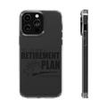 DistinctInk Clear Case for Apple iPhone 13 Pro MAX (6.7 Screen) - Yes I Do Have a Retirement Plan - Hunting