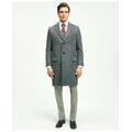 Brooks Brothers Men's Wool Blend Double-Faced Glen Plaid Overcoat | Grey | Size Medium