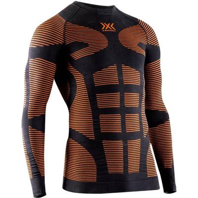 X-BIONIC Herren Unterhemd ® EFFEKTOR 4.0 PRECUPERATION SHIRT LG SL, Größe S in B078 BLACK/ORANGE