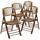Flash Furniture American Champion Bamboo Armless Folding Chair, Wood, 4/Pack