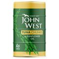 John West Tuna Chunks in Sunflower Oil 4x145g