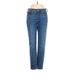 J.Crew Jeans - Mid/Reg Rise Skinny Leg Denim: Blue Bottoms - Women's Size 27 - Medium Wash