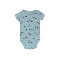 Child of Mine by Carter's Short Sleeve Onesie: Blue Bottoms - Size 0-3 Month