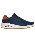 Skechers Men's Uno - Suited On Air Sneaker | Size 11.0 | Navy | Synthetic/Leather/Synthetic