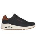 Skechers Men's Uno - Suited On Air Sneaker | Size 10.0 | Black | Synthetic/Leather/Synthetic