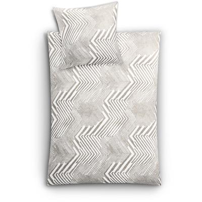Bettwäsche KLEINE WOLKE "Macra", braun (macadamia), B/L: 155cm x 220cm, Mako-Satin, B/L: 80cm x 80cm, Mako-Satin, Obermaterial: 100% Baumwolle, Bettwäsche, mit grafischem Print Image