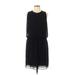 Banana Republic Casual Dress High Neck Sleeveless: Black Solid Dresses - Women's Size 10