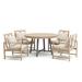 greemotion Wailey Round 4 - Person 50.5" Long Outdoor Dining Set w/ Cushions Wood/Metal/Teak in Black/Brown/White | 50.5 W x 50.5 D in | Wayfair