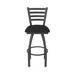 Holland Bar Stool Jackie Swivel Stool Upholstered/Metal in Gray/Black | Bar Stool (30" Seat Height) | Wayfair 41030PW003