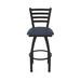 Holland Bar Stool Jackie Swivel Stool Upholstered/Metal in Blue/Black | Bar Stool (30" Seat Height) | Wayfair 41030BW014