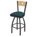 Holland Bar Stool 830 Voltaire Swivel Bar & Counter Stool Upholstered/Metal in Black/Blue/Brown | Counter Stool (25" Seat Height) | Wayfair