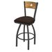 Holland Bar Stool 830 Voltaire Swivel Bar & Counter Stool Upholstered/Metal in Black/Blue/Brown | Bar Stool (30" Seat Height) | Wayfair