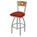 Holland Bar Stool 830 Voltaire Swivel Bar & Counter Stool Upholstered/Metal in Black/Blue/Brown | Bar Stool (30" Seat Height) | Wayfair