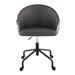 LumiSource Claire Office Chair Upholstered, Metal in Gray | 28.75 H x 27 W x 27 D in | Wayfair OC-CLAIREPU1 CHRGY1