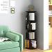 Ebern Designs Tashani 4 Tiers Rotating Bookshelf, Floor Standing Bookcase, Corner Organizer Display in Black | 51.2 H x 15.7 W x 15.7 D in | Wayfair