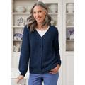 Avena Damen Alpaka-Cardigan Blau