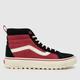 Vans sk8-hi trainers in black & red