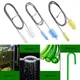 Aquarium Cleaning Brush for Water Hose Lily Pipe Air Tube Stainless Steel Flexible Bent Tube Double