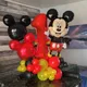 22pcs/Set Disney Mickey Mouse Foil Balloons Red Black Latex Balloons 32inch Number Balls Birthday