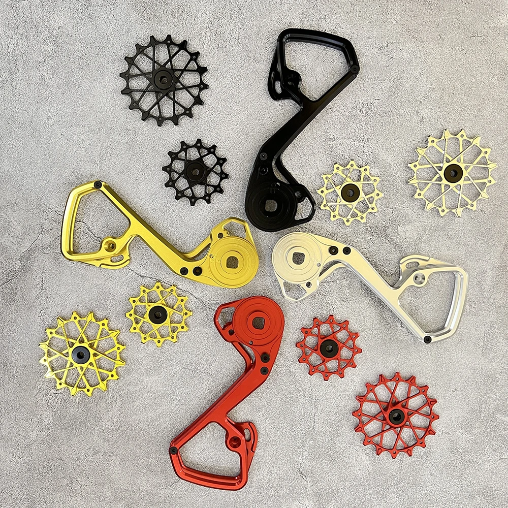 Nur 79 g Road-Schaltwerkkäfig-Riemenscheibenräder für SRAM eTap AXS 12 Geschwindigkeiten für Kassetten bis zu 52 Zähne Ultraleicht Image