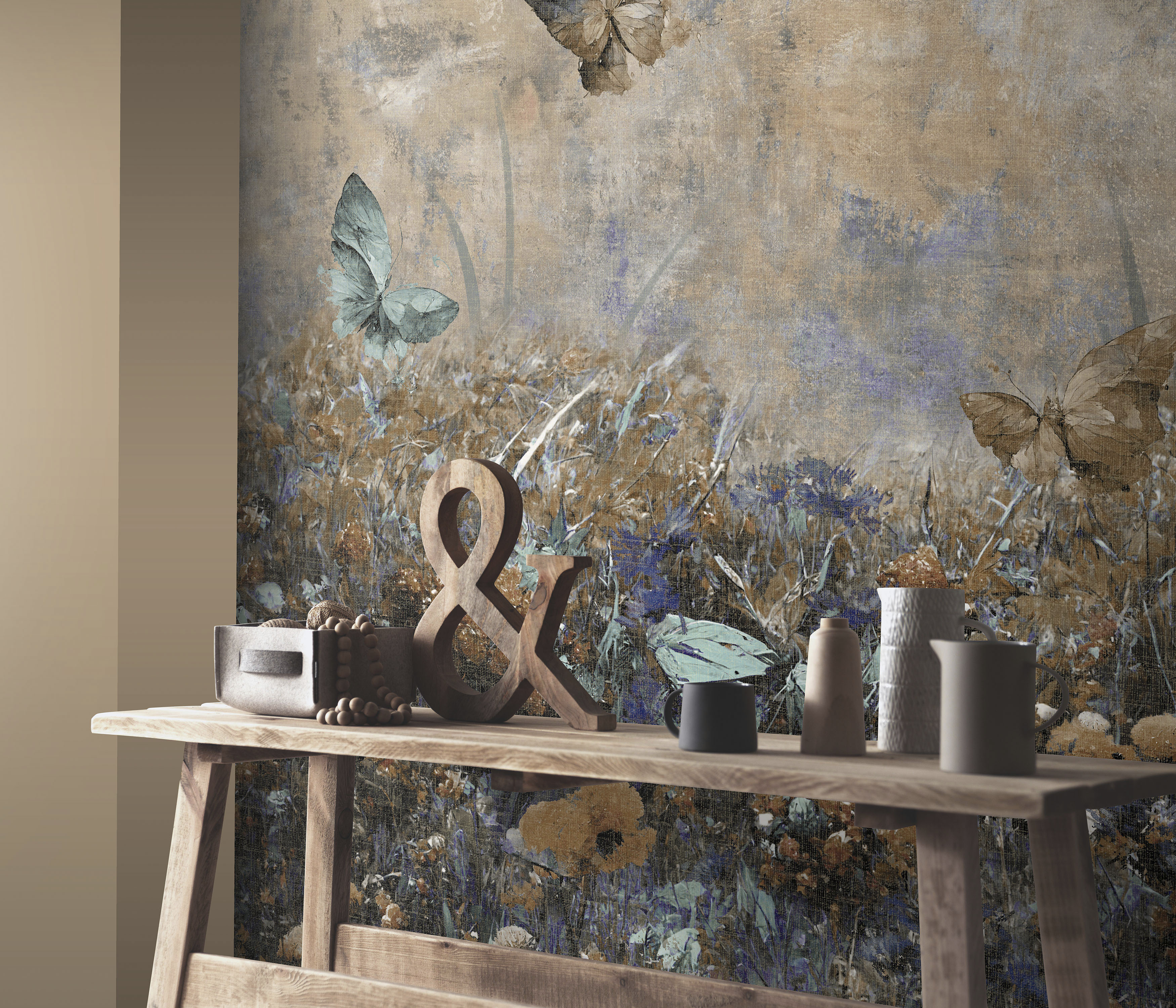 Fototapete FASHION FOR WALLS "Magic Meadow", beige, B:1,5m L:2,7m, Tapeten, Phthalate frei Image