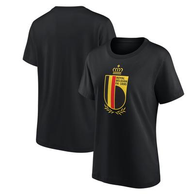 Belgien FA Primary Logo Grafik T-Shirt - Schwarz - Damen Image