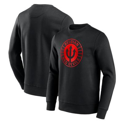 Belgien FA Rot Devils Grafik Crew Sweatshirt - Schwarz - Herren Image