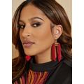 Plus Size Tasseled Gold Tone Earrings