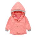 Eashery Lightweight Jacket for Girls Kids Coat Warm Hooded Parka Jacket Fall Winter Pullover Tops Toddler Jacket (Watermelon Red 5-6 Years)