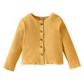 Eashery Girls and Toddlers Lightweight Jacket Hooded Lightweight Reversible Full Zip Shell Jacket Fall Winter Pullover Tops Jackets for Girls (Yellow 6-9 Months)