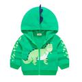Eashery Boys Winter Puffer Jacket Print Water-Resistant Jacket Lightweight Pullover Top Toddler Jacket (Green 1-2 Years)