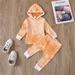 YUNAFFT Tracksuits Hoodies Kids Clearance Fashion Children s Long Sleeve Tie-Dyed Hooded Sweatshirt Two Piece Suit
