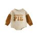 Baby Boy Girl Thanksgiving Sweatshirt Romper Funny Letter Print Long Sleeve Onesie Bodysuit Newborn Infant Cute Fall Clothes
