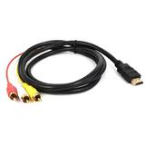 5ft HDMI-compatible to 3RCA Cable for HD player to TV Signal Transmitter HDMI To AV Video Audio Component Adapter TV Cable
