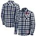 Men's Darius Rucker Collection by Fanatics Navy Minnesota Twins Plaid Flannel Button-Up Shirt